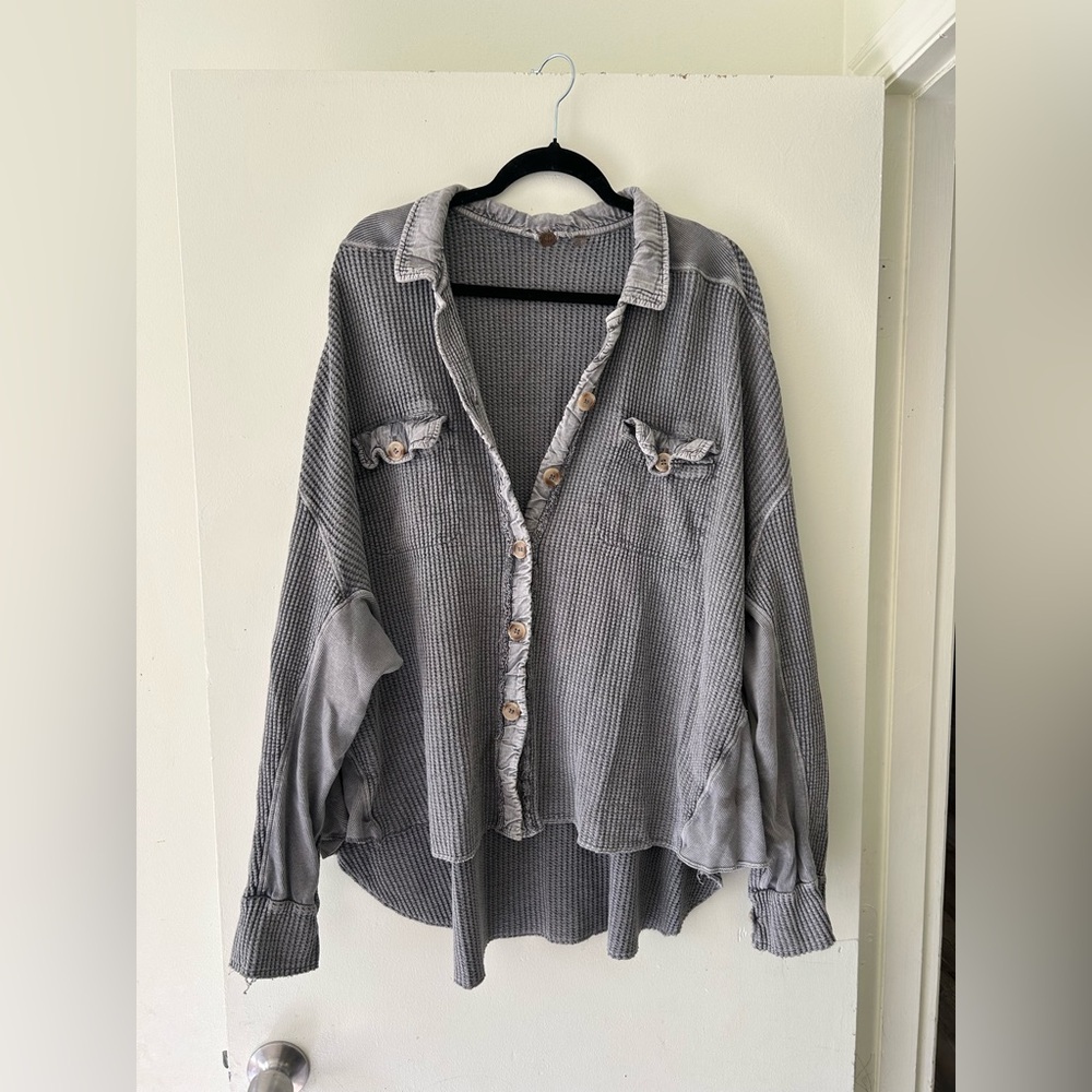 Free People One Scout Waffle Shacket